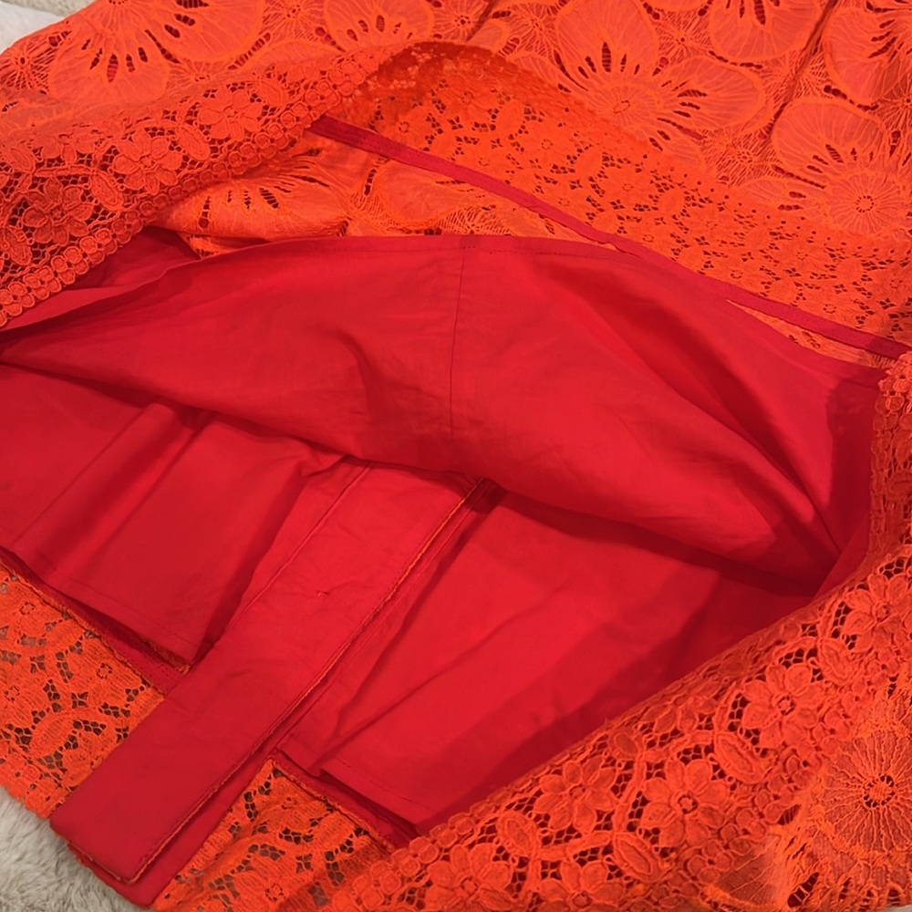 Zimmermann red lace midi skirt sample size 4/6 - Picture 10 of 11